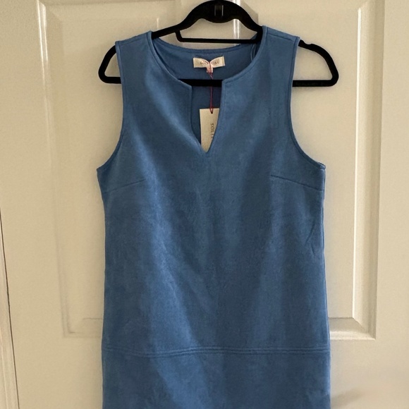 Solitaire Blue Sleeveless Shift Dress Women’s Size Small - Picture 1 of 3